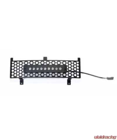 Putco Black Punch Design Bumper Grille Insert with Curved Flush 10-Inch Light Bar Chevrolet Silverado 2500 | 3500 HD 2015-2019 - 88195L
