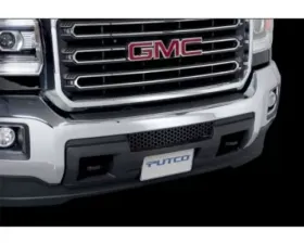 Putco Stainless Steel - Black Punch Design Bumper Grille Bumper Grille Inserts GMC Sierra HD 2015-2019