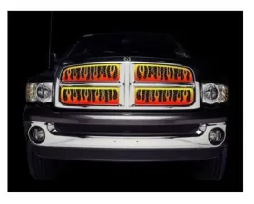 Putco Flaming Inferno Stainless Steel Grilles - 4 Color (Painted) GMC Sierra HD 2007-2010