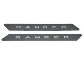 Putco Ranger Etching (2-Piece) Black Platinum Door Sills Ford Ranger SuperCab 2019-2020