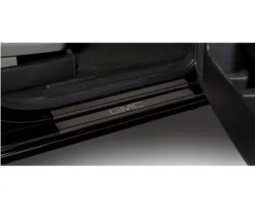 Putco Crew Cab with GMC Etching (8-Piece) Black Platinum Door Sills GMC Sierra LD 2014-2018