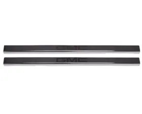 Putco GMC Etching (2-Piece) Black Platinum Door Sills GMC Sierra LD/HD Dbl/Standard Cab 2020
