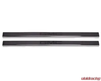 Putco GMC Etching (2-Piece) Black Platinum Door Sills GMC Sierra LD/HD Dbl/Standard Cab 2020 - 95181BPGM-2