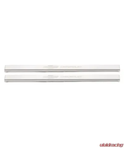 Putco'sS Door Sills Fits Dual | Standard Cab 2-Piece with Bow Tie Etching Chevrolet Silverado LD 2019 - 95181GM-1