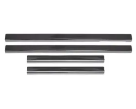 Putco Black Platinum Door Sills Crew Cab with Bow Tie Etching (4-Piece) Chevrolet Silverado LD 2019