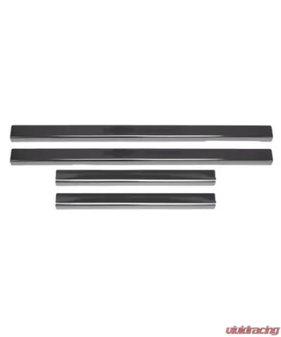 Putco Black Platinum Door Sills Crew Cab with Bow Tie Etching (4-Piece) Chevrolet Silverado LD 2019 - 95183BPGM-1