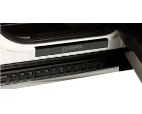 Putco SuperDuty Etching (4-Piece) Black Platinum Door Sills Ford 250 | 350 SuperDuty Super Crew 2017-2020
