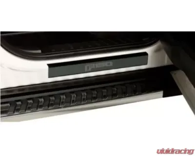 Putco SuperDuty Etching (4-Piece) Black Platinum Door Sills Ford 250 | 350 SuperDuty Super Crew 2017-2020 - 95185BPFD