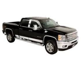Putco Stainless Steel Rocker Panels Extended Cab 6.5 Short Box - 6-Inch Wide - 14-Piece Chevrolet Silverado 2500 2007-2013