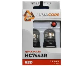 Putco LumaCore 7443 Red - Pair (x3 Strobe with Bright Stop)