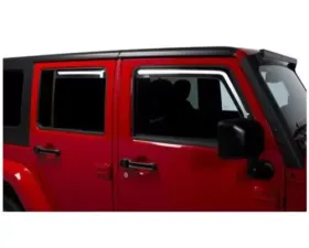Putco Element Tinted Window Visors 4 Door Jeep Wrangler JK 2007-2018