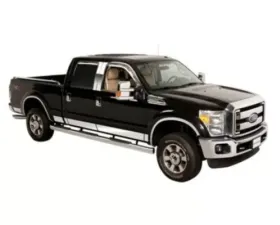 Putco 6.25-Inch Wide Stainless Steel Rocker Panels Crew Cab 6.5ft Short Box - 12-Piece Ford F-250 | F-350 SuperDuty 2011-2016