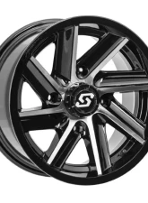Sedona Chopper Wheel 14x7 4x110 5+2 Gloss Black w/ Machined Blades                                     - A85M-47011-52S - Image 2
