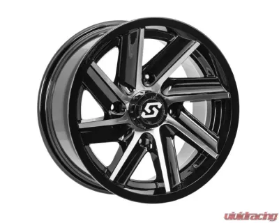 Sedona Chopper Wheel 14x7 4x110 5+2 Gloss Black w/ Machined Blades - A85M-47011-52S