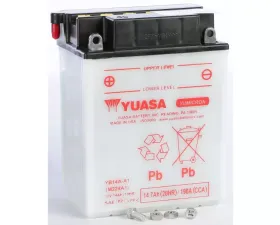 Yuasa Conventional YB14A-A1 Battery Yamaha YFM225 Moto 4 1986-1988