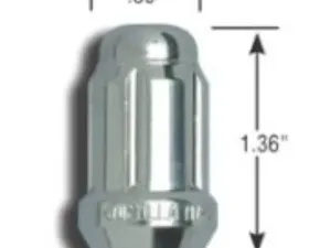 Gorilla Automotive Small Diameter Acorn-Style Lug Nuts Chrome 0.5-Inch 24-pack