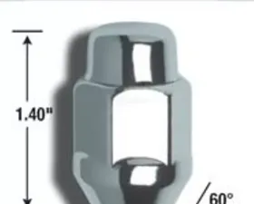 Gorilla Automotive Bulge Acorn Lug Nut 0.5-Inch Chrome 2-Piece