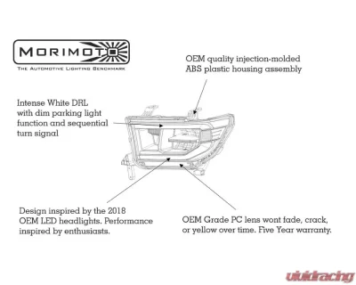 Morimoto XB LED Headlight Set Toyota Tundra 2007-2018 - LF533-ASM