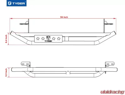 Tyger Auto Textured Black Star Armor Fit Ram 1500 | 2500 | 3500 Regular Cab 2009-2021 - TG-AM2D21078