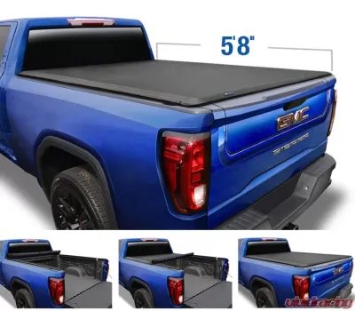 Tyger Auto T1 Soft Roll Up Truck Bed Tonneau Cover (5'8") Chevrolet Silverado | GMC Sierra 1500 2007-2013 - TG-BC1C9003