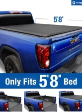 Tyger Auto T1 Soft Roll Up Truck Bed Tonneau Cover (5'8") Chevrolet Silverado | GMC Sierra 1500 2007-2013                                     - TG-BC1C9003 - Image 2