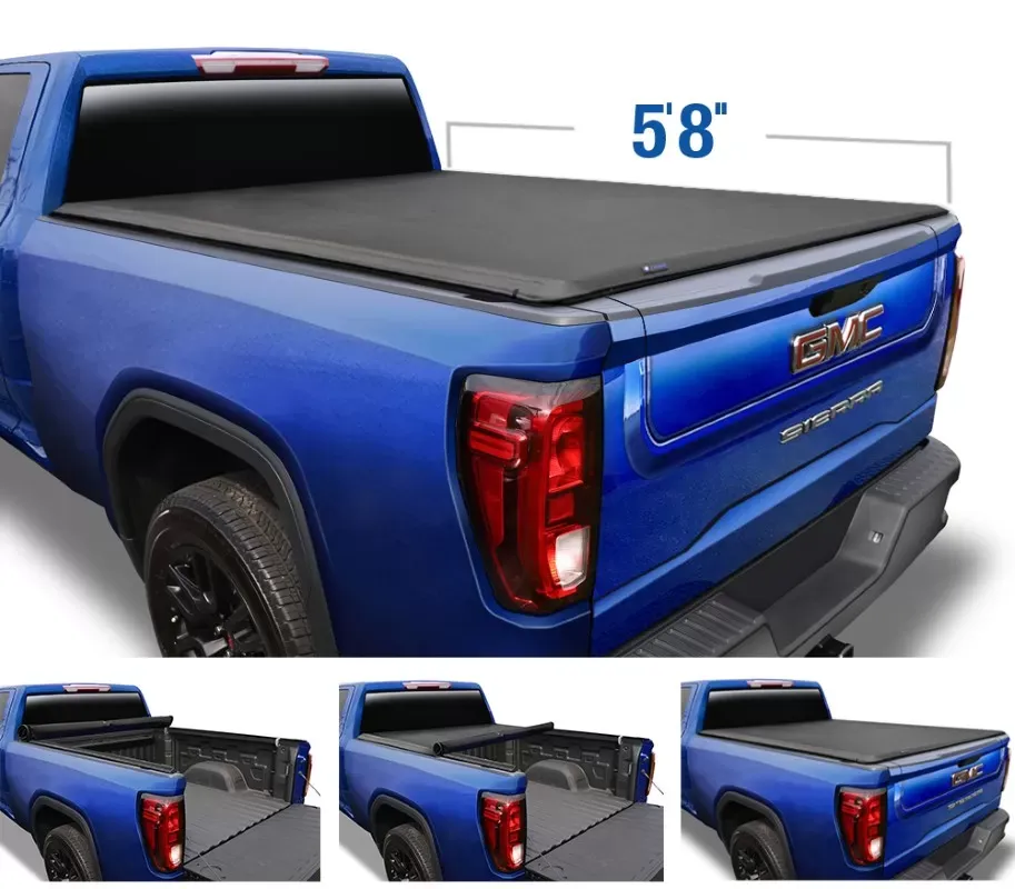 Tyger Auto T1 Soft Roll Up Truck Bed Tonneau Cover (5'8") Chevrolet Silverado | GMC Sierra 1500 2014-2019 - TG-BC1C9006