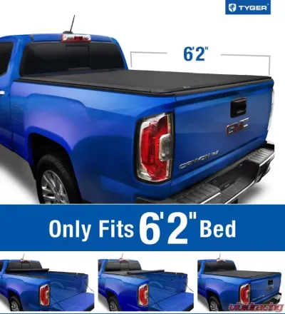 Tyger Auto T1 Soft Roll Up Truck Bed Tonneau Cover (6'2") Chevrolet Colorado | GMC Canyon 2015-2018 - TG-BC1C9013