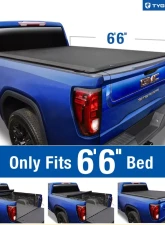 Tyger Auto T1 Soft Roll Up Truck Bed Tonneau Cover (6'6") Chevrolet Silverado | GMC Sierra 1500 2019-2020                                     - TG-BC1C9054 - Image 2