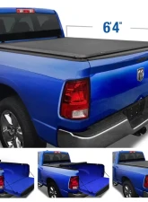 Tyger Auto T1 Soft Roll Up Truck Bed Tonneau Cover (6'4") Dodge Ram 1500 | 2500 | 3500 2002-2020                                     - TG-BC1D9014 - Image 5