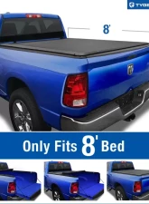 Tyger Auto T1 Soft Roll Up Truck Bed Tonneau Cover (8-Feet) Dodge Ram 1500 | 2500 | 3500 2002-2020                                     - TG-BC1D9015 - Image 2
