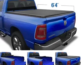 Tyger Auto T1 Soft Roll Up Truck Bed Tonneau Cover (6'4