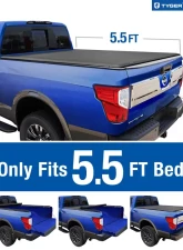 Tyger Auto T1 Soft Roll Up Truck Bed Tonneau Cover (5.5-Feet) Nissan Titan w/out Titan Box 2004-2015                                     - TG-BC1N9032 - Image 2