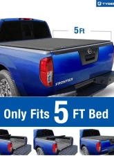 Tyger Auto T1 Soft Roll Up Truck Bed Tonneau Cover (5-Feet) Nissan Frontier 2005-2020                                     - TG-BC1N9034 - Image 2