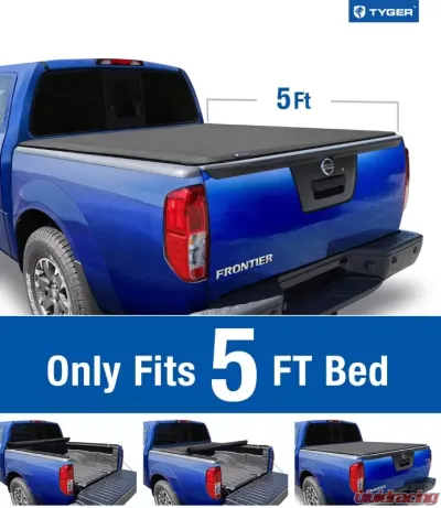 Tyger Auto T1 Soft Roll Up Truck Bed Tonneau Cover (5-Feet) Nissan Frontier 2005-2020 - TG-BC1N9034