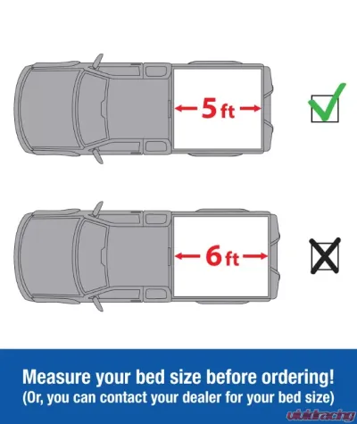 Tyger Auto T1 Soft Roll Up Truck Bed Tonneau Cover (5-Feet) Toyota Tacoma 2005-2015 - TG-BC1T9036