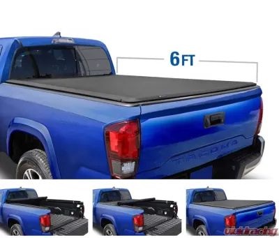 Tyger Auto T1 Soft Roll Up Truck Bed Tonneau Cover (6-Feet) Toyota Tacoma 2005-2015 - TG-BC1T9037