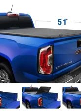 Tyger Auto T3 Soft Tri-Fold Truck Bed Tonneau Cover (5'1") Chevrolet Colorado | GMC Canyon | Isuzu I350 2004-2012                                     - TG-BC3C1001 - Image 4