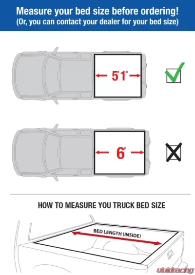 Tyger Auto T3 Soft Tri-Fold Truck Bed Tonneau Cover (5'1") Chevrolet Colorado | GMC Canyon | Isuzu I350 2004-2012 - TG-BC3C1001