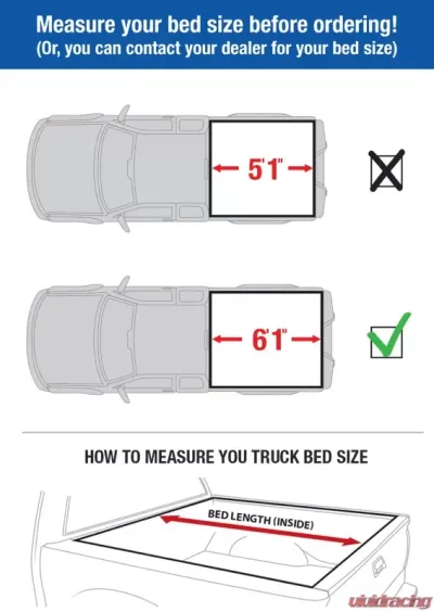 Tyger Auto T3 Soft Tri-Fold Truck Bed Tonneau Cover (6'1") Chevrolet Colorado | GMC Canyon | Isuzu I280 2004-2012 - TG-BC3C1002