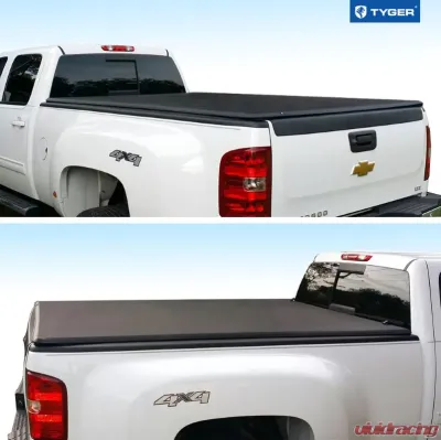 Tyger Auto T3 Soft Tri-Fold Truck Bed Tonneau Cover (8-Feet) Chevrolet Silverado | GMC Sierra 1500|2500|3500 2007-2014 - TG-BC3C1005