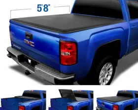 Tyger Auto T3 Soft Tri-Fold Truck Bed Tonneau Cover (5'8