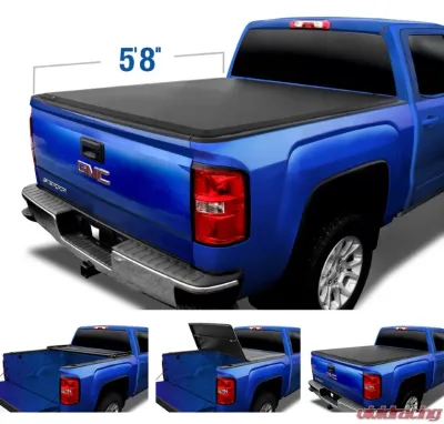 Tyger Auto T3 Soft Tri-Fold Truck Bed Tonneau Cover (5'8") Chevrolet Silverado | GMC Sierra 1500 2004-2007 - TG-BC3C1008