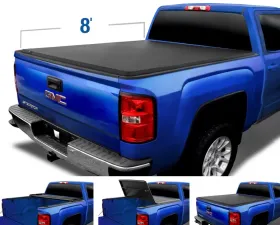 Tyger Auto T3 Soft Tri-Fold Truck Bed Tonneau Cover (8-Feet) Chevrolet Silverado | GMC Sierra 1500|2500|3500 1988-2007