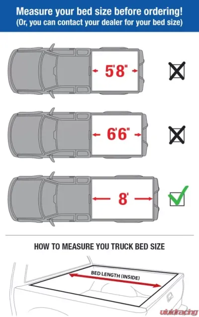 Tyger Auto T3 Soft Tri-Fold Truck Bed Tonneau Cover (8-Feet) Chevrolet Silverado | GMC Sierra 1500|2500|3500 1988-2007 - TG-BC3C1010