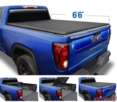 Tyger Auto T3 Soft Tri-Fold Truck Bed Tonneau Cover (6'6") Chevrolet Silverado | GMC Sierra 1500 2019-2020 - TG-BC3C1054