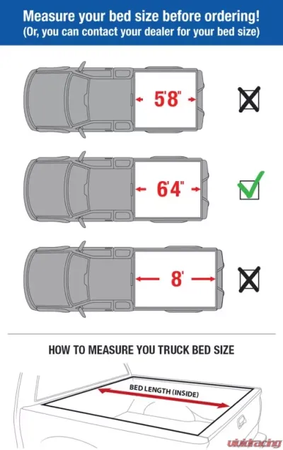 Tyger Auto T3 Soft Tri-Fold Truck Bed Tonneau Cover (6'4") Dodge Ram 1500 | 2500 | 3500 2002-2020 - TG-BC3D1011
