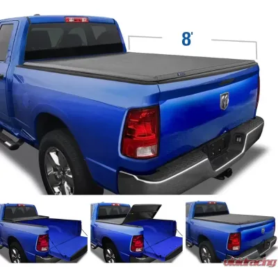 Tyger Auto T3 Soft Tri-Fold Truck Bed Tonneau Cover (8-Feet) Dodge Ram 1500 | 2500 | 3500 2002-2020 - TG-BC3D1012