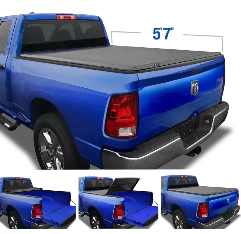 Tyger Auto T3 Soft Tri-Fold Truck Bed Tonneau Cover (5'7") Dodge Ram 1500 2009-2020 - TG-BC3D1015