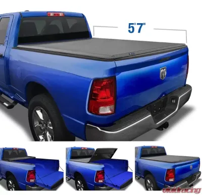 Tyger Auto T3 Soft Tri-Fold Truck Bed Tonneau Cover (5'7") Dodge Ram 1500 2009-2020 - TG-BC3D1015