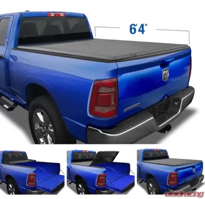 Tyger Auto T3 Soft Tri-Fold Truck Bed Tonneau Cover (6.4-Feet) Ram 1500 2019-2020 - TG-BC3D1045